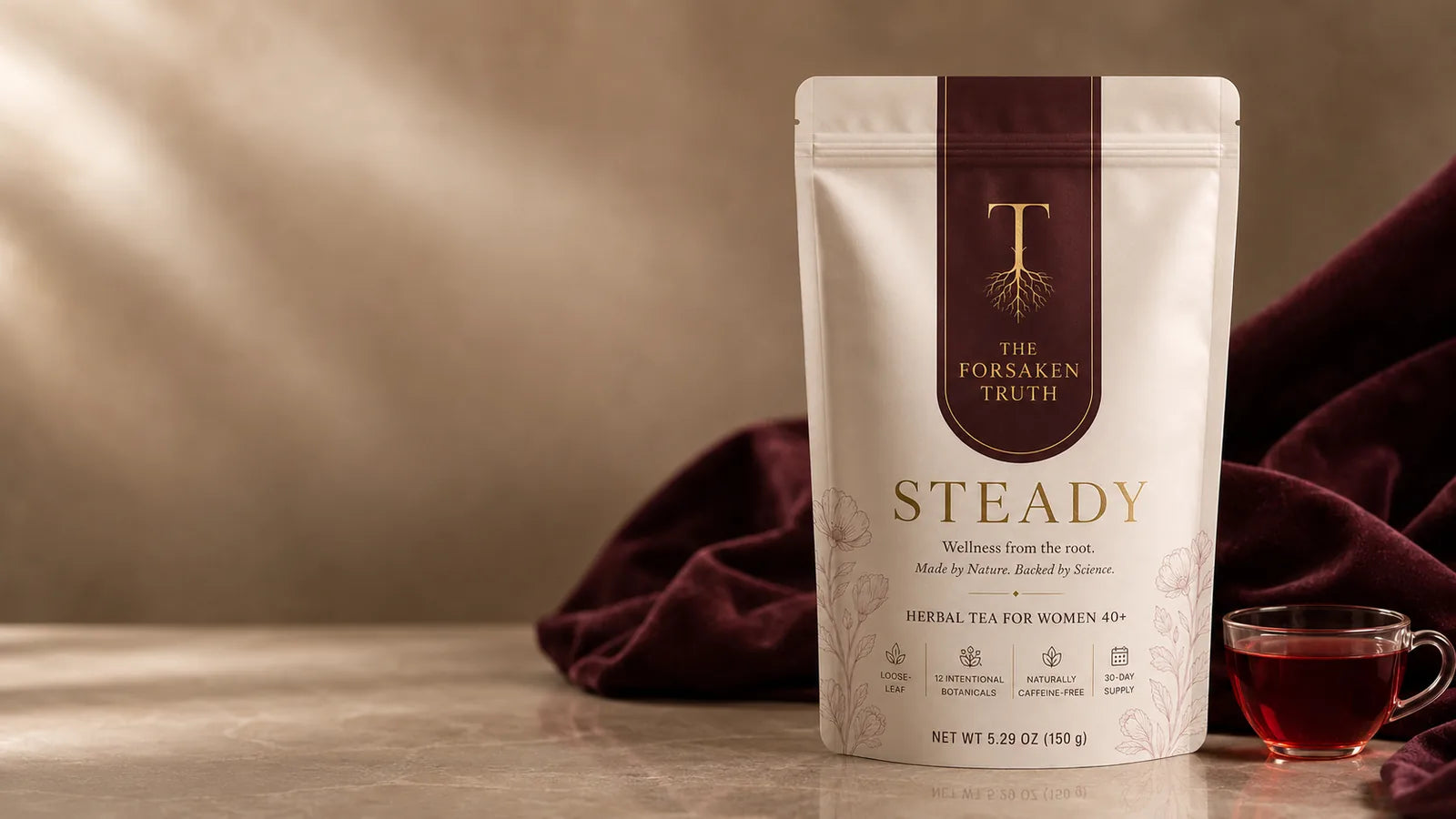 STEADY pouch and tea cup
